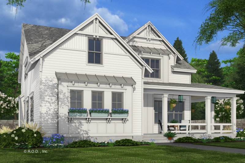 Architectural House Design - Exterior - Front Elevation 5 for Farmhouse House Plan #51-1270 - 4 bed, 3.5 bath