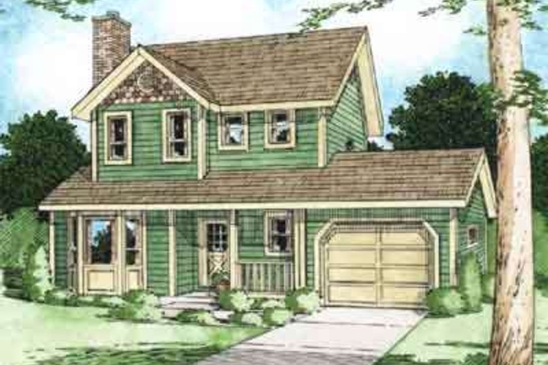 Home Plan - Colonial Exterior - Front Elevation Plan #126-116