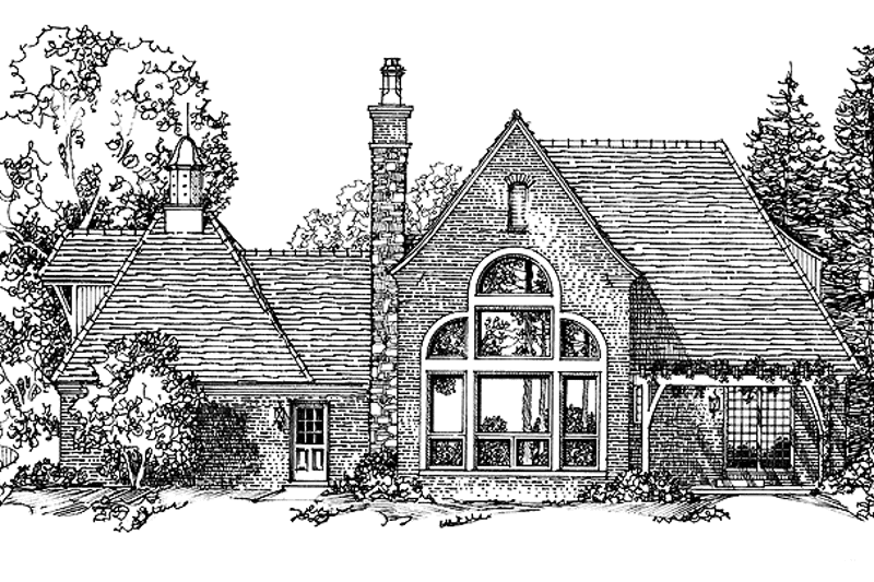 Dream House Plan - Exterior - Rear Elevation for European House Plan #1016-68 - 3 bed, 2.5 bath