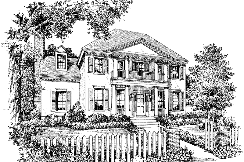 Dream House Plan - Classical Exterior - Front Elevation Plan #417-702