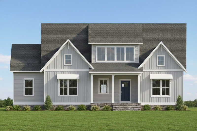 House Blueprint - Exterior - Front Elevation 4 for Craftsman House Plan #1080-34 - 4 bed, 3 bath