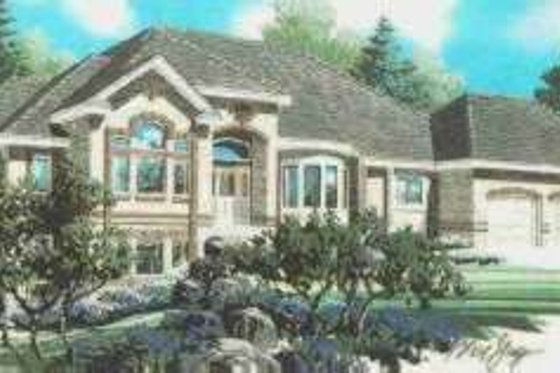 Exterior - Front Elevation for European House Plan #308-227 - 4 bed, 3.5 bath