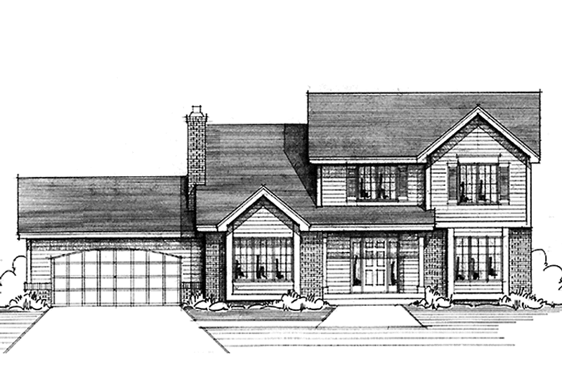 Dream House Plan - Exterior - Front Elevation 3 for Colonial House Plan #51-703 - 4 bed, 2.5 bath