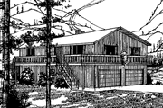 Contemporary Style House Plan - 2 Beds 1 Baths 816 Sq/Ft Plan #60-739 