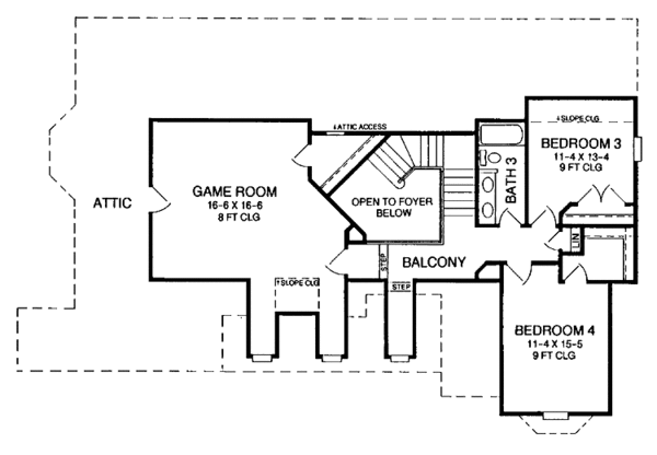 Dream House Plan - Country Floor Plan - Upper Floor Plan #952-107