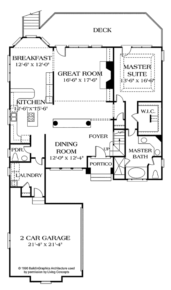 Dream House Plan - Mediterranean Floor Plan - Main Floor Plan #453-113