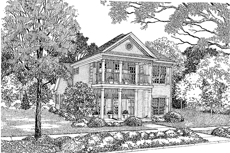 Architectural House Design - Classical Exterior - Front Elevation Plan #17-2669
