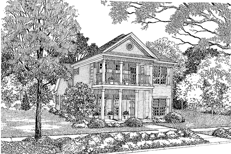 Dream House Plan - Classical Exterior - Front Elevation Plan #17-2669