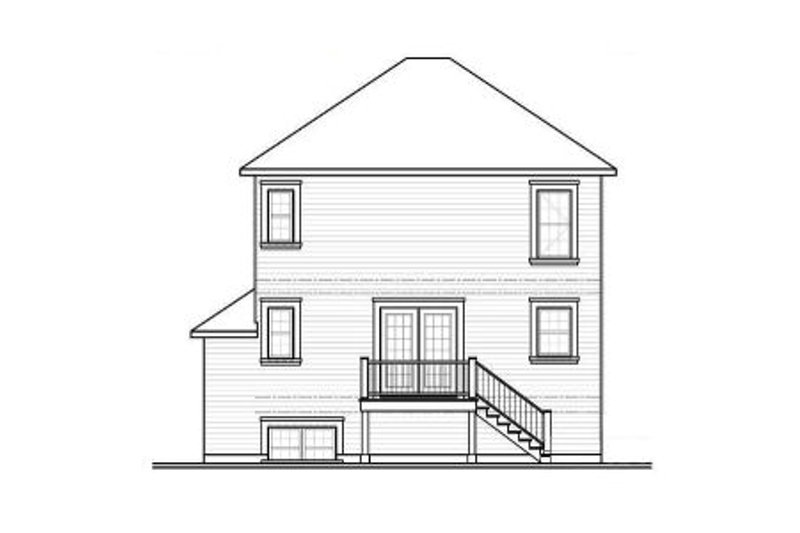 Home Plan - Exterior - Rear Elevation for Country House Plan #23-2193 - 3 bed, 1.5 bath
