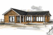 Bungalow Style House Plan - 2 Beds 2 Baths 1571 Sq/Ft Plan #1101-61 Exterior 