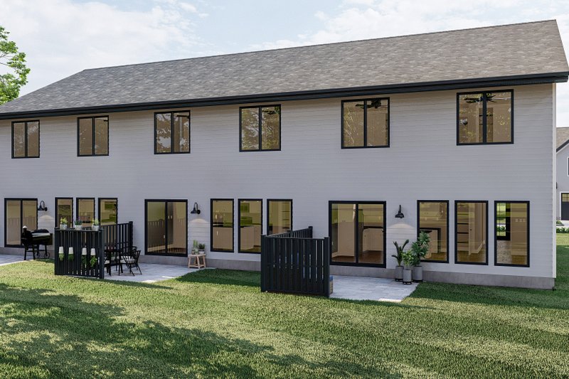 Dream House Plan - Exterior - Rear Elevation for Farmhouse House Plan #455-306 - 3 bed, 2.5 bath
