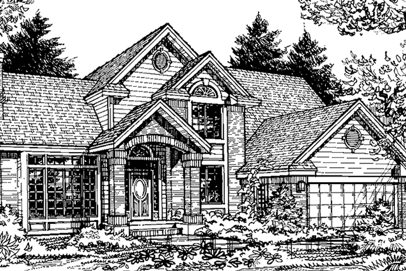 House Plan Design - Prairie Exterior - Front Elevation Plan #320-1084