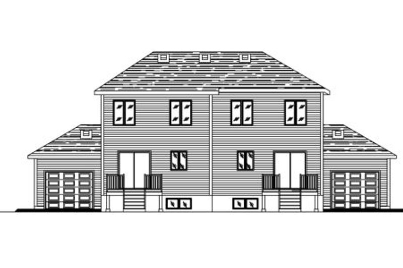 House Design - Exterior - Rear Elevation for Traditional House Plan #138-239 - 2 bed, 1.5 bath