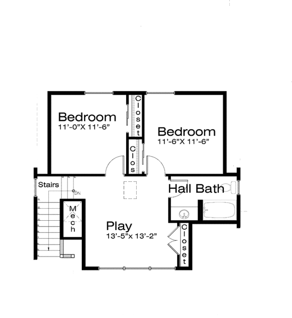 Architectural House Design - Craftsman Floor Plan - Upper Floor Plan #895-73