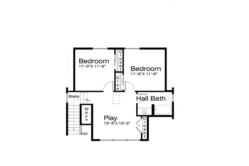 Dream House Plan - Floor Plan - Upper Floor for Craftsman House Plan #895-73 - 3 bed, 2.5 bath