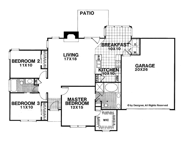 Dream House Plan - Mediterranean Floor Plan - Main Floor Plan #56-659