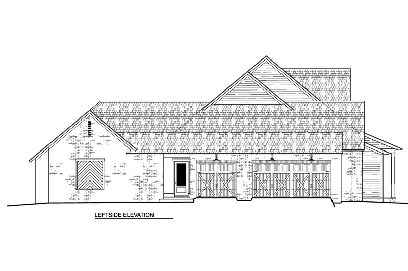 House Design - Exterior - Other Elevation 1 for Farmhouse House Plan #1081-33 - 3 bed, 3.5 bath