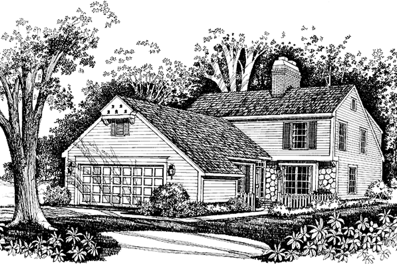 Architectural House Design - Country Exterior - Front Elevation Plan #72-882