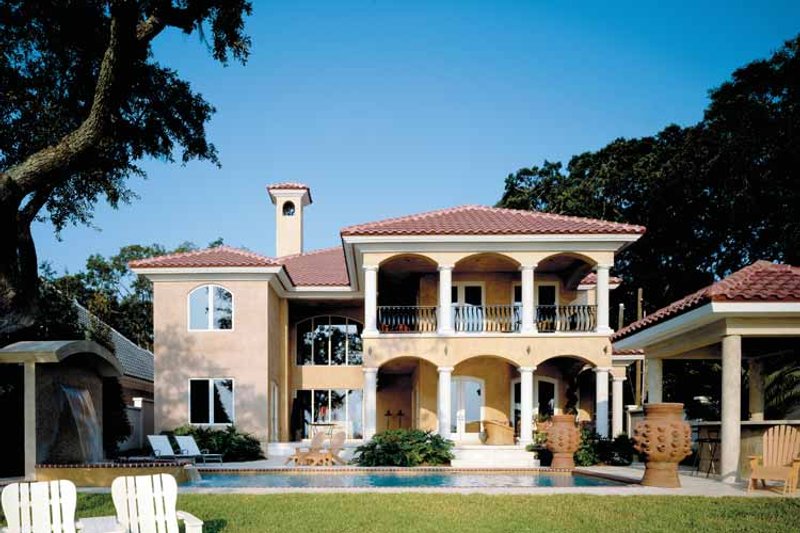 Home Plan - Exterior - Rear Elevation for Mediterranean House Plan #930-283 - 5 bed, 5.5 bath