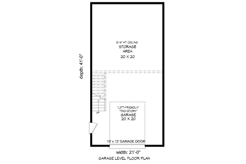 Home Plan - Floor Plan - Main Floor for Contemporary House Plan #932-251, 0 bath