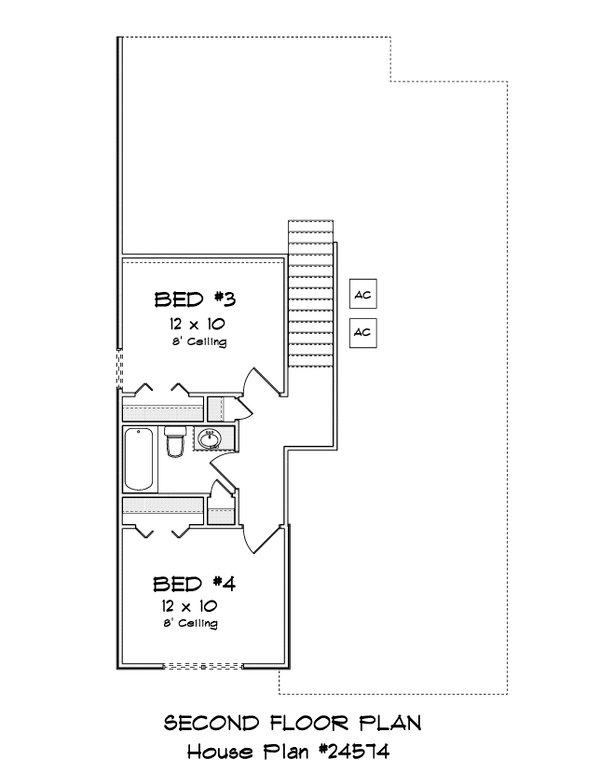 House Blueprint - Cottage Floor Plan - Upper Floor Plan #513-2367