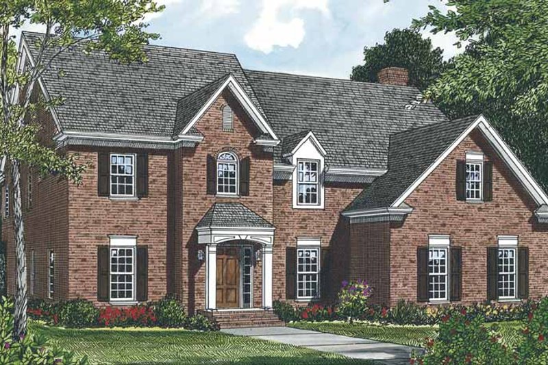Dream House Plan - Exterior - Front Elevation 3 for Country House Plan #453-490 - 4 bed, 2.5 bath
