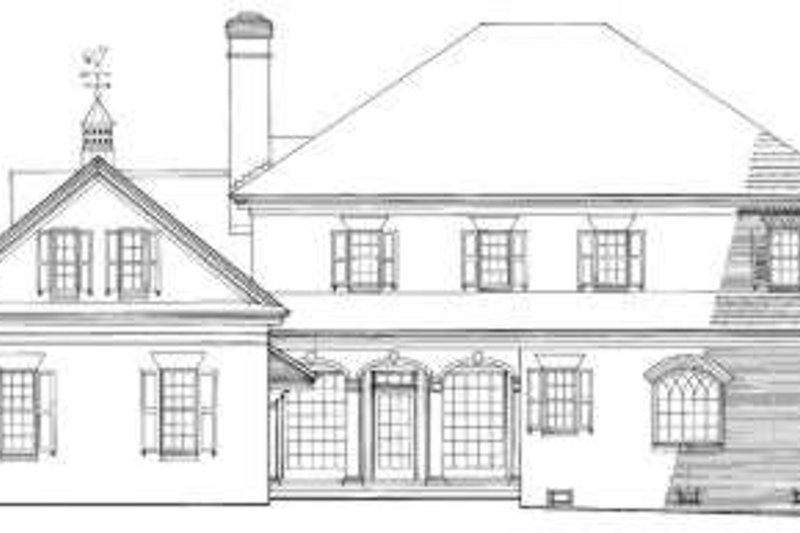 Dream House Plan - Exterior - Rear Elevation for Southern House Plan #137-197 - 4 bed, 3 bath