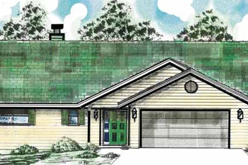 Home Plan - Country Exterior - Front Elevation Plan #52-265