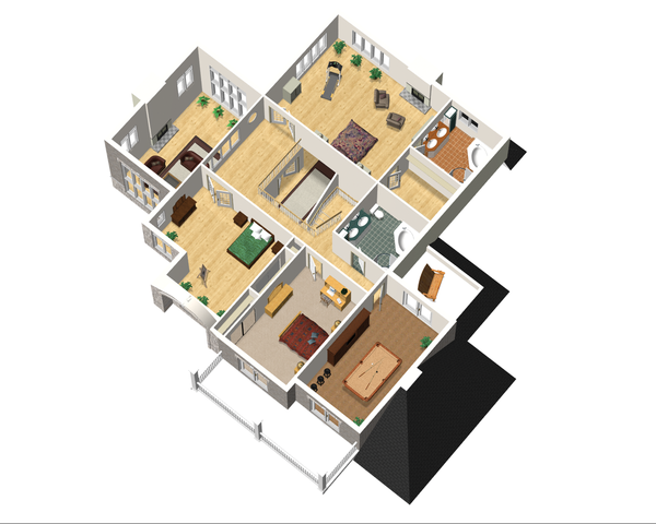 Traditional Floor Plan - Upper Floor Plan #25-4633