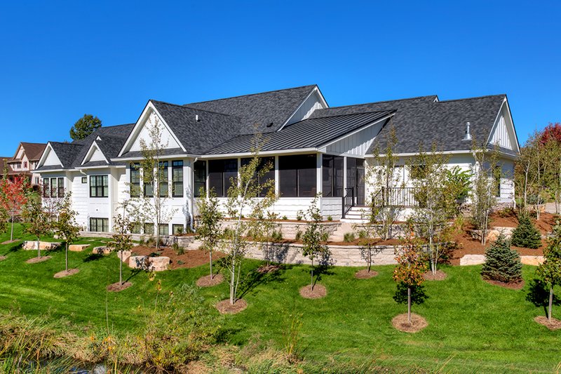 Architectural House Design - Exterior - Rear Elevation 1 for Ranch House Plan #70-1467 - 3 bed, 2 bath