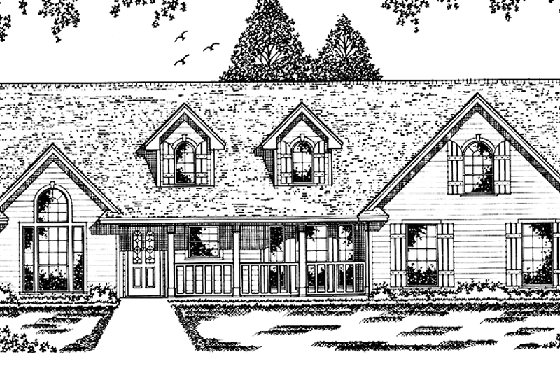 Dream House Plan - Country Exterior - Front Elevation Plan #42-482