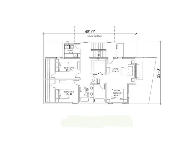 Modern Floor Plan - Upper Floor Plan #902-3