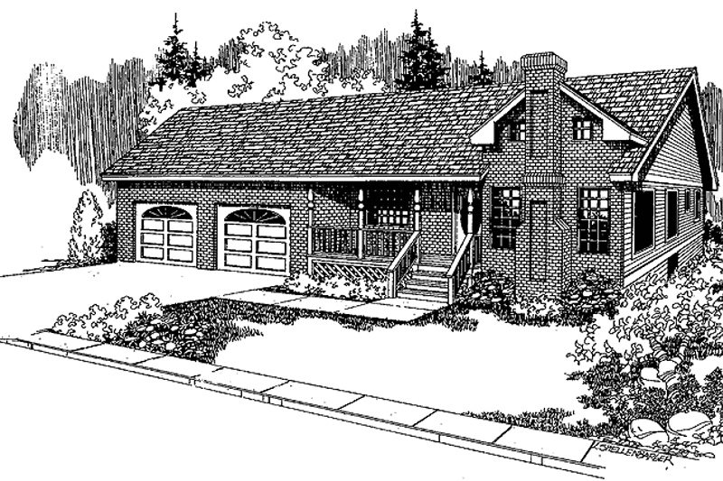 House Design - Country Exterior - Front Elevation Plan #60-965