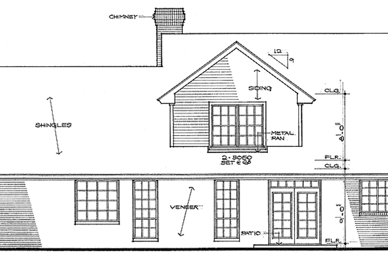 Home Plan - Exterior - Rear Elevation for Victorian House Plan #310-1117 - 4 bed, 2.5 bath