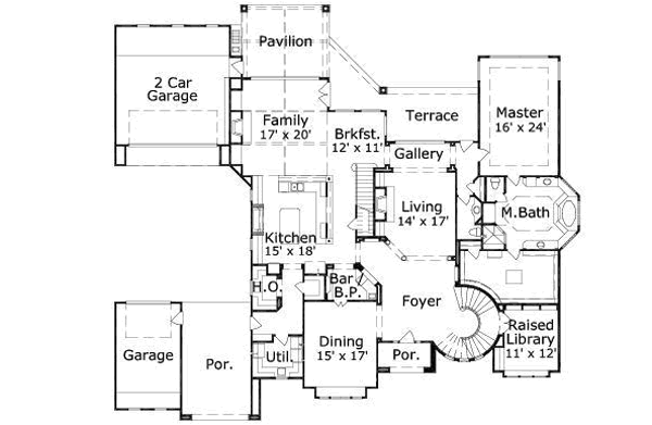 European Floor Plan - Main Floor Plan #411-201