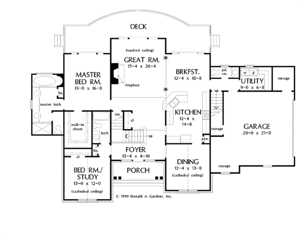 House Plan Design - Traditional Floor Plan - Main Floor Plan #929-453