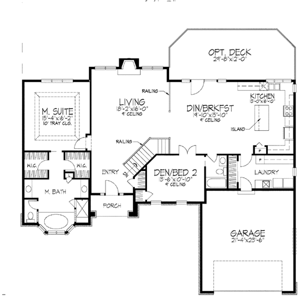 Home Plan - European Floor Plan - Main Floor Plan #51-955
