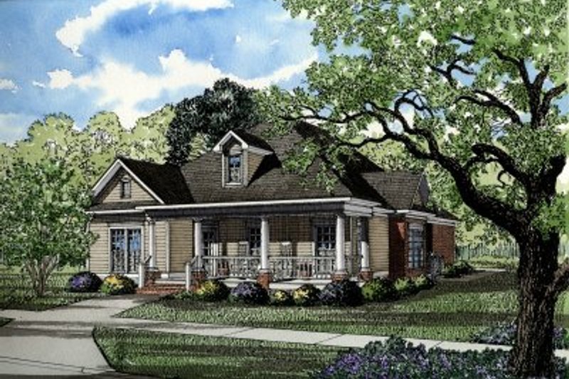 Home Plan - Country Exterior - Front Elevation Plan #17-1015