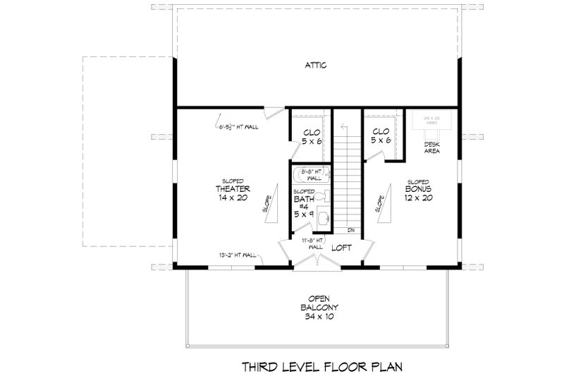 Architectural House Design - Floor Plan - Upper Floor for Country House Plan #932-1235 - 4 bed, 4 bath