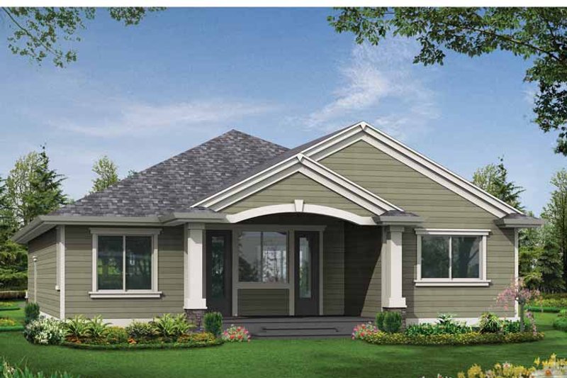 Architectural House Design - Exterior - Rear Elevation 1 for Craftsman House Plan #132-530 - 3 bed, 2 bath