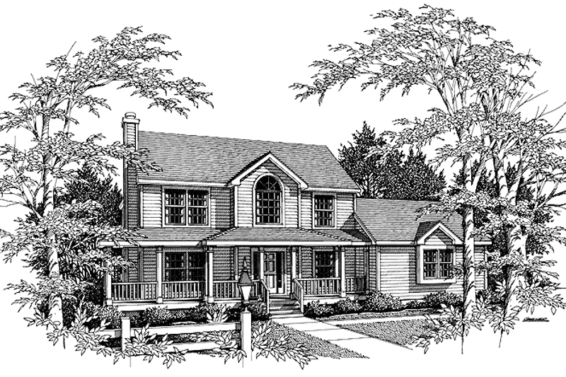 Dream House Plan - Victorian Exterior - Front Elevation Plan #456-50
