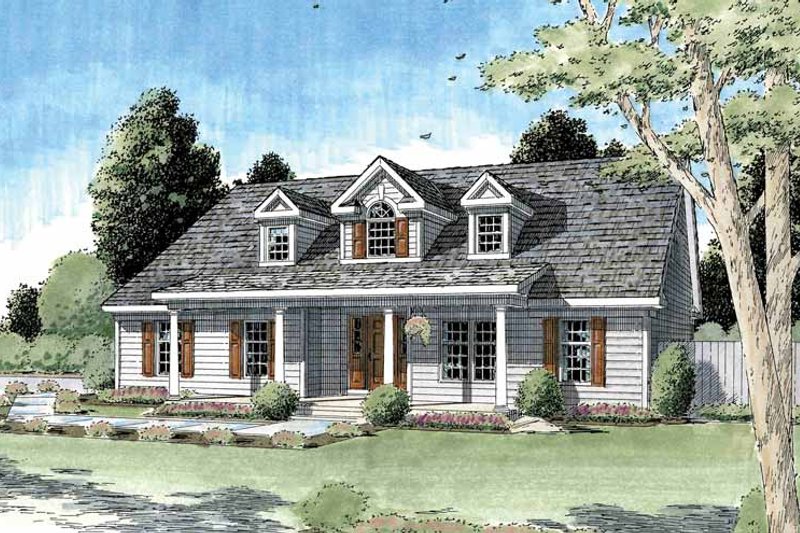 Architectural House Design - Country Exterior - Front Elevation Plan #1029-52