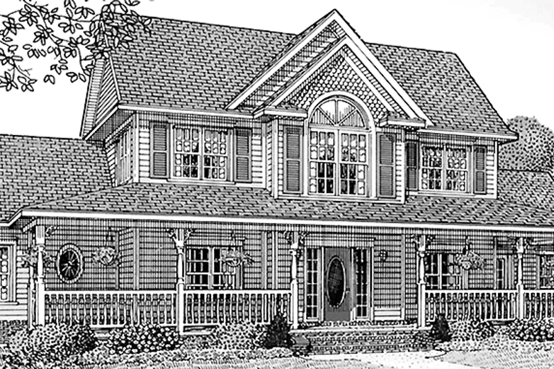 Home Plan - Exterior - Front Elevation 3 for Victorian House Plan #11-265 - 4 bed, 2.5 bath