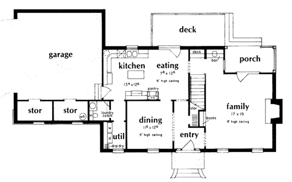 Dream House Plan - Country Floor Plan - Main Floor Plan #36-514