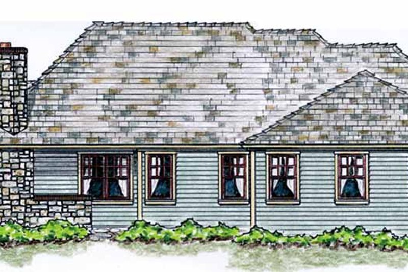 House Plan Design - Exterior - Rear Elevation for Cottage House Plan #410-3568 - 3 bed, 4.5 bath