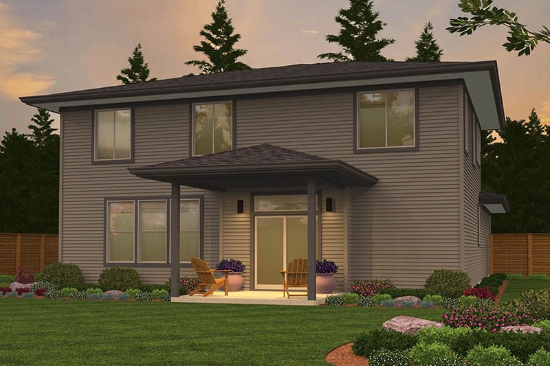 House Plan Design - Exterior - Rear Elevation for Contemporary House Plan #943-49 - 4 bed, 2.5 bath