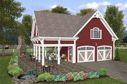 Barndominium Style House Plan - 1 Beds 1 Baths 792 Sq/Ft Plan #56-575 