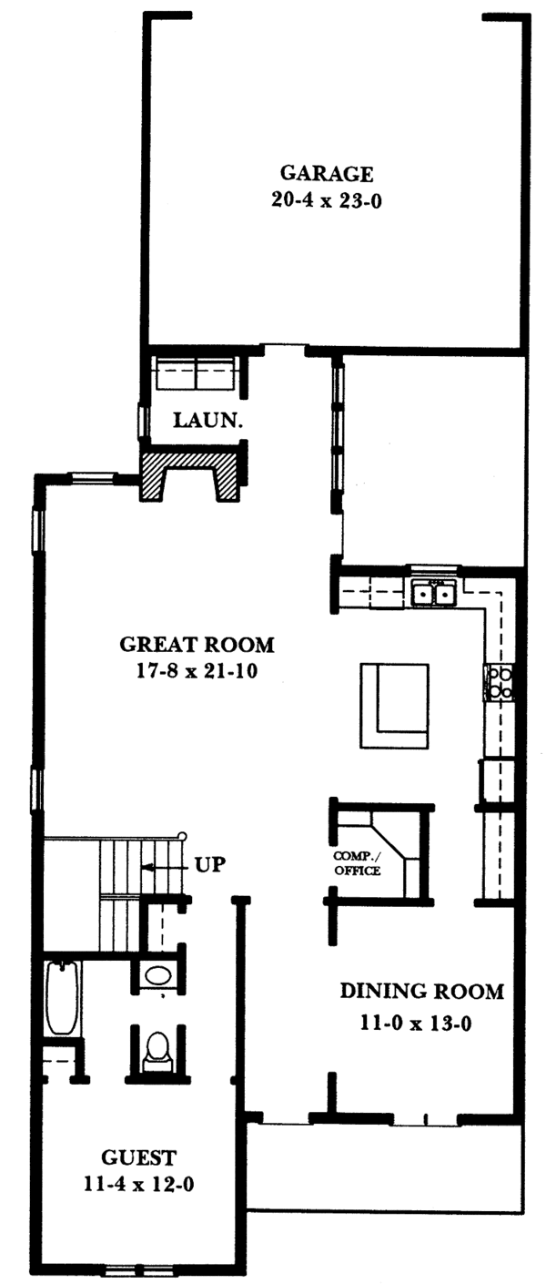 House Plan Design - Country Floor Plan - Main Floor Plan #1047-36