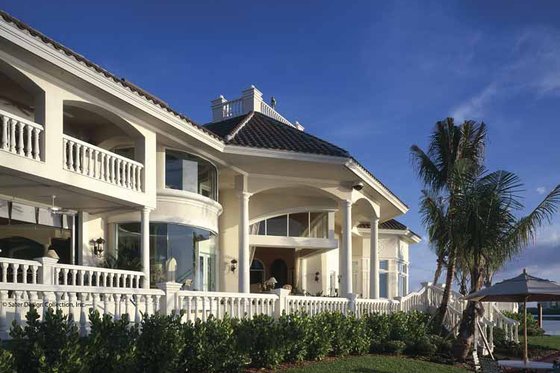 Exterior - Rear Elevation 3 for Mediterranean House Plan #930-412 - 5 bed, 7 bath