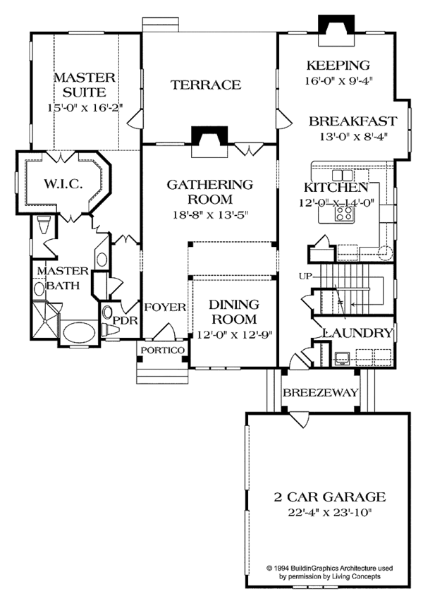Home Plan - Country Floor Plan - Main Floor Plan #453-104
